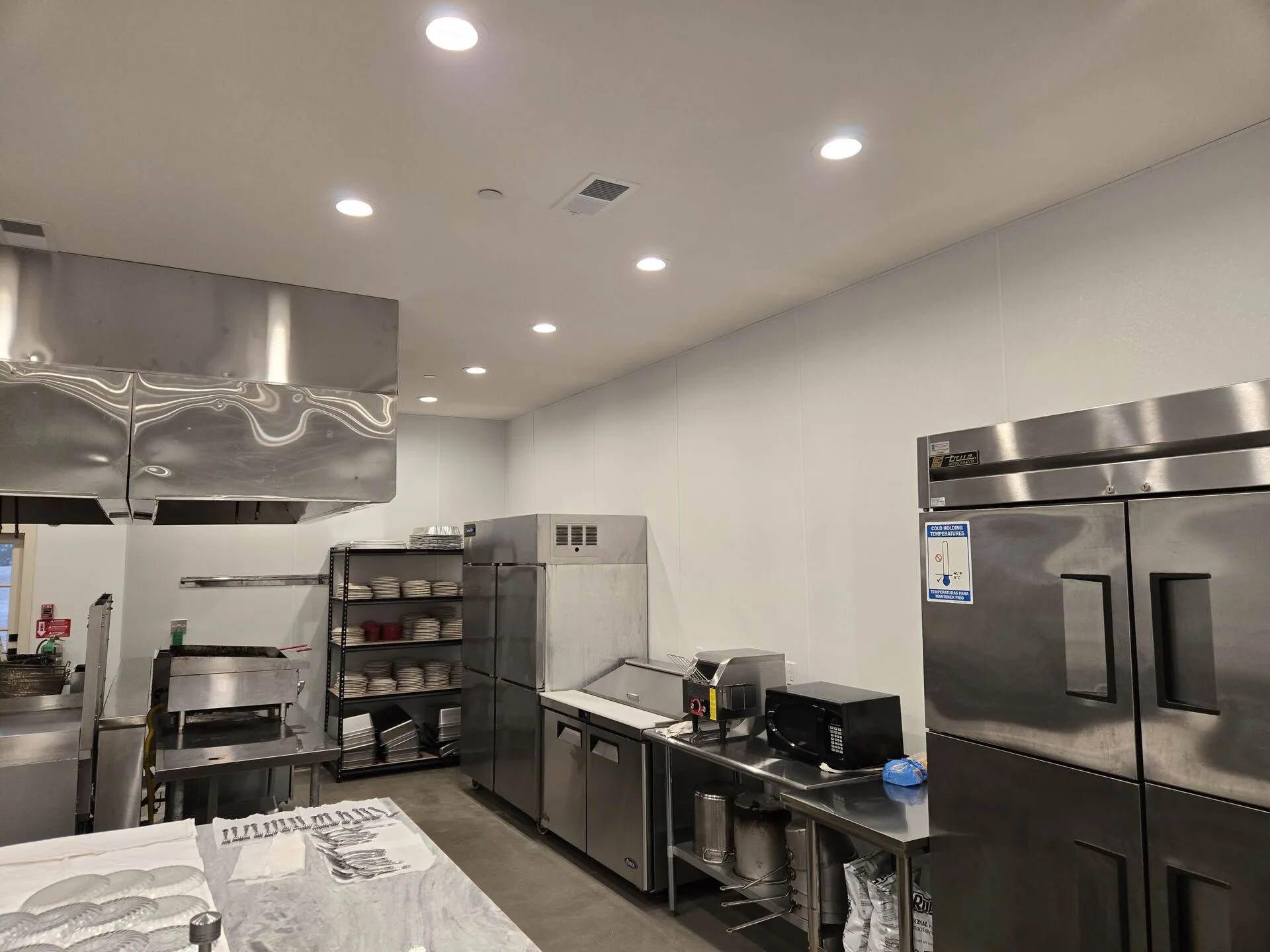 Commercial kitchen buildout by PCS Builder