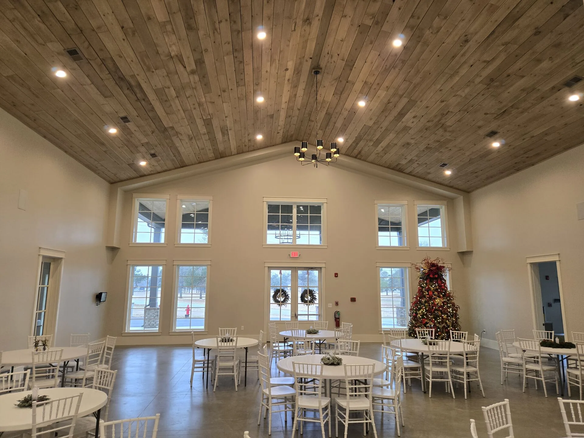 Dining detail — ceiling and lighting