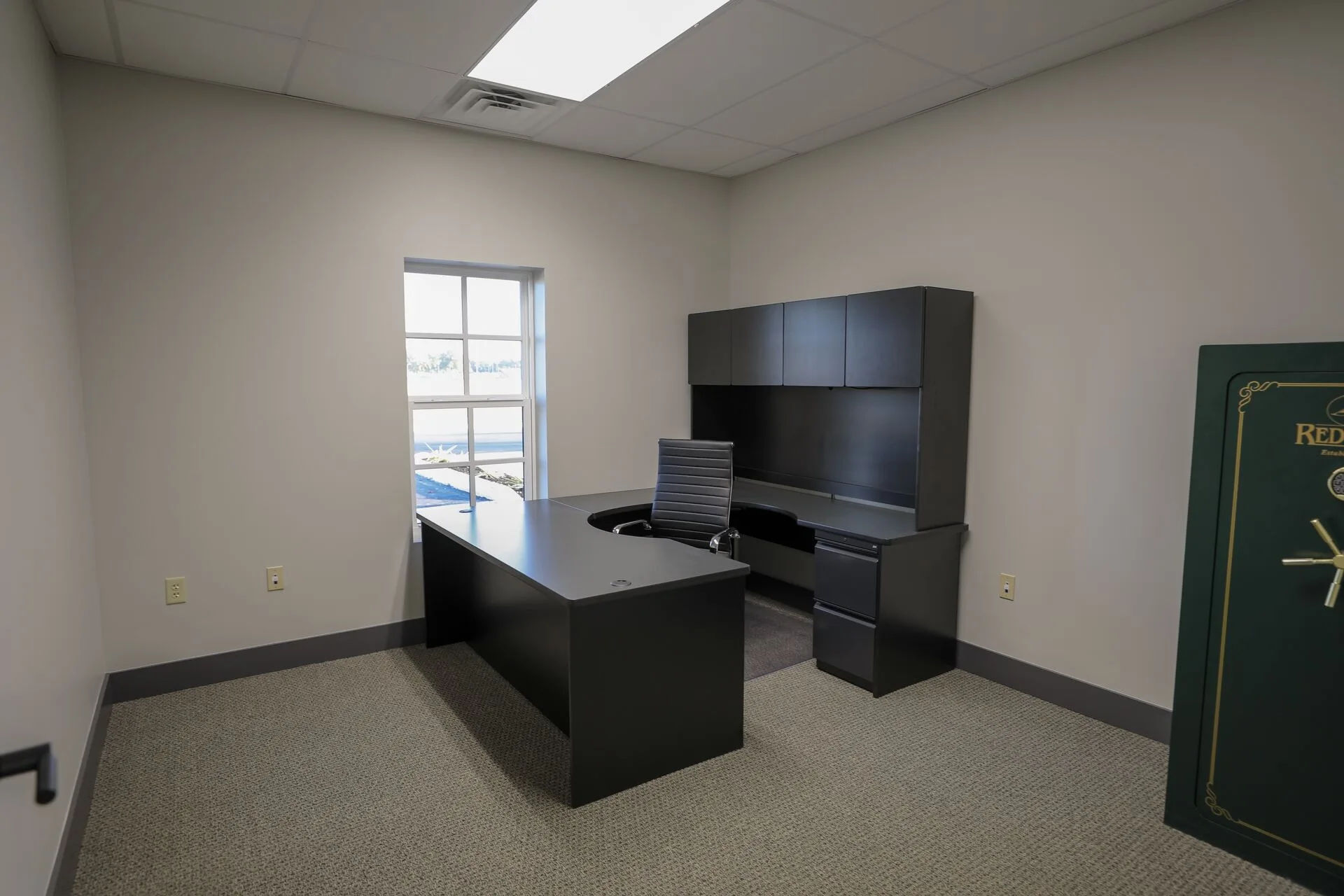 Office interior detail — finished hallway