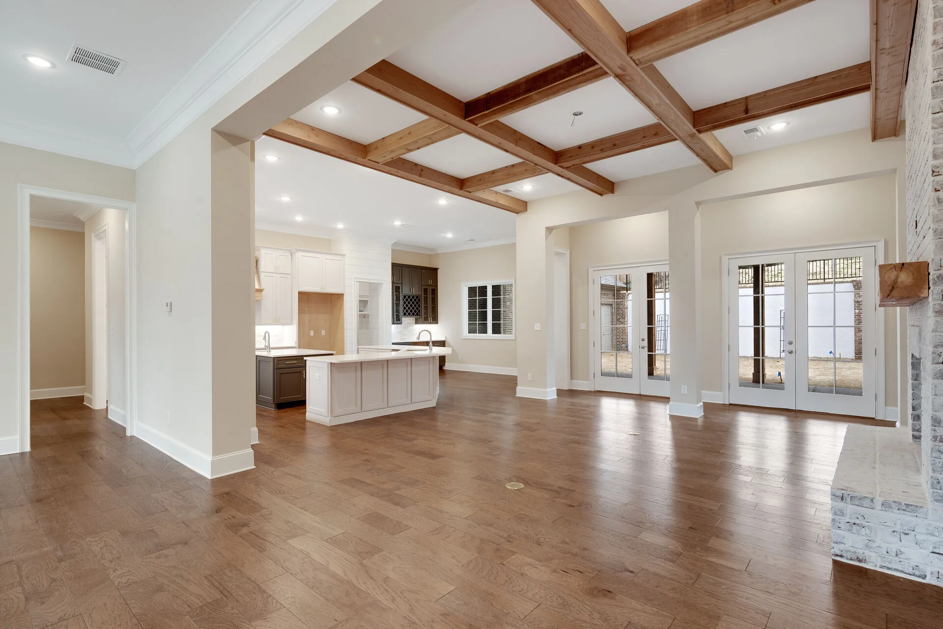 Front elevation and landscaping — custom residence