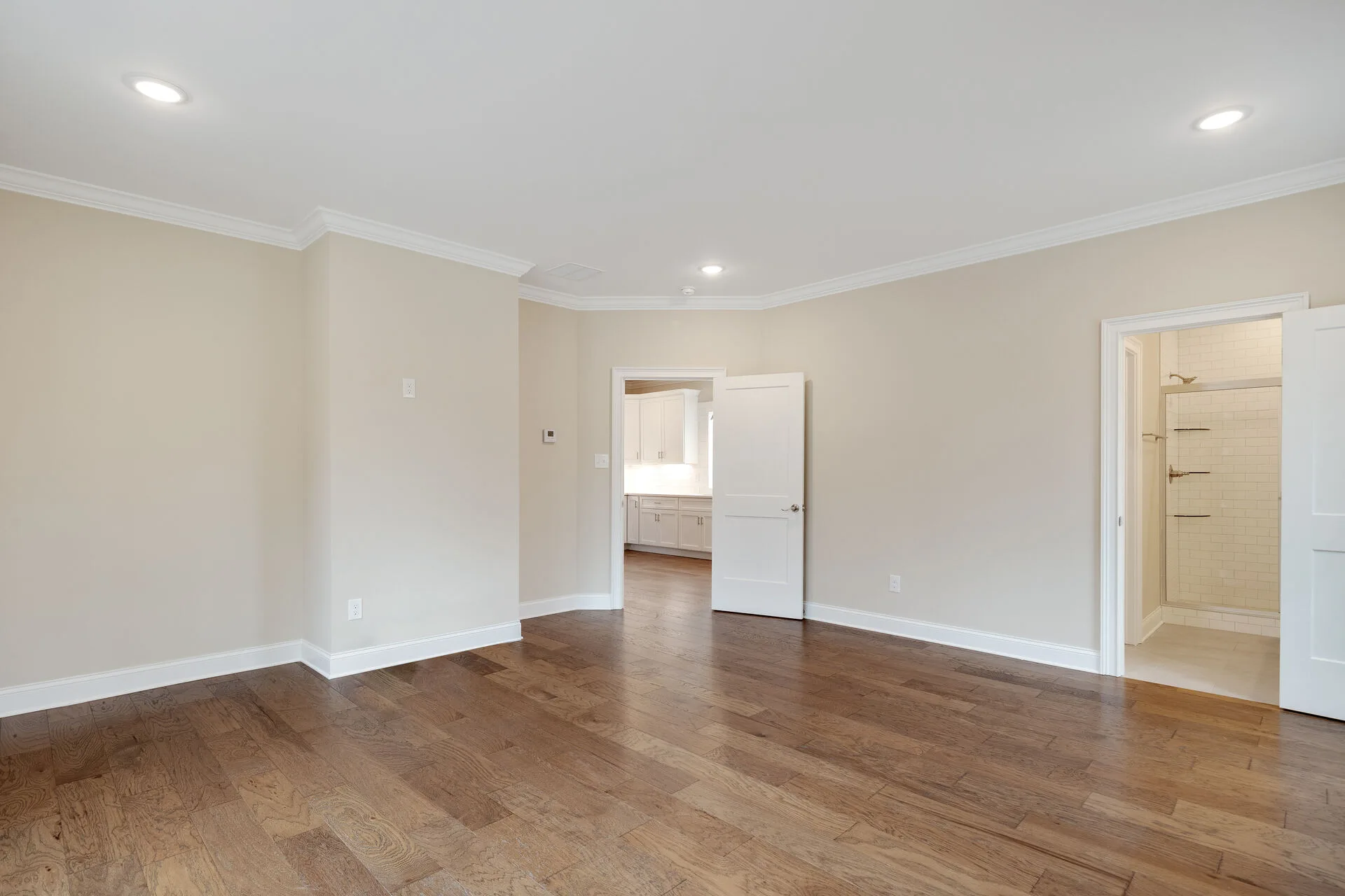 Bathroom with marble and custom vanity