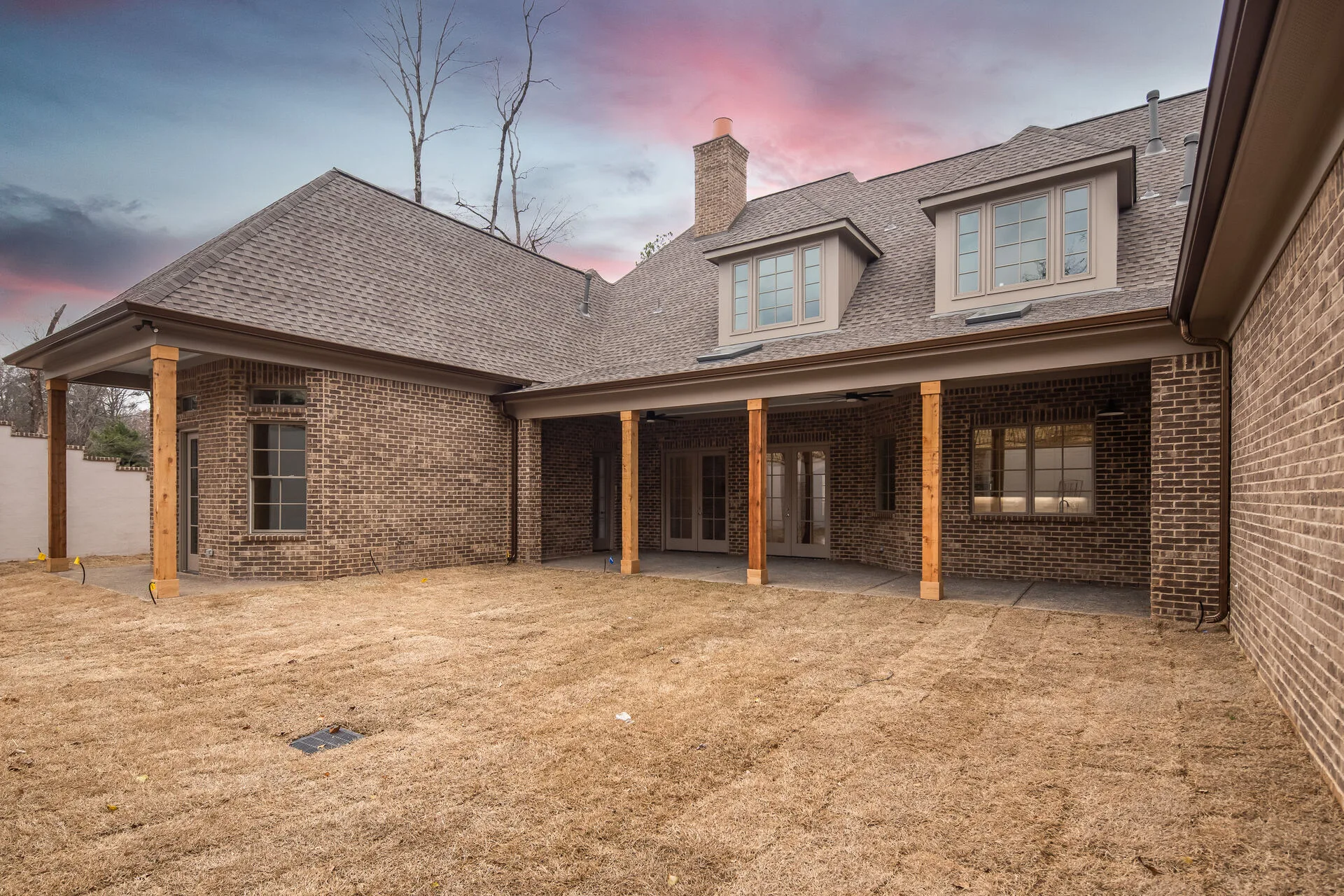 Exterior — stone detail and landscape
